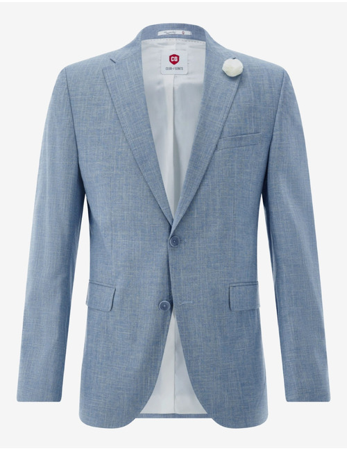 CG Paul slim fit kostuumvest met stretch – lichtblauw