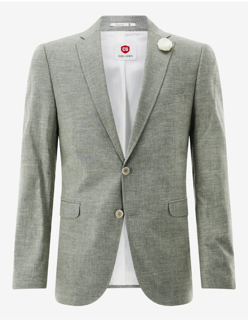 CG Paul slim fit kostuumvest met stretch – lichtgroen
