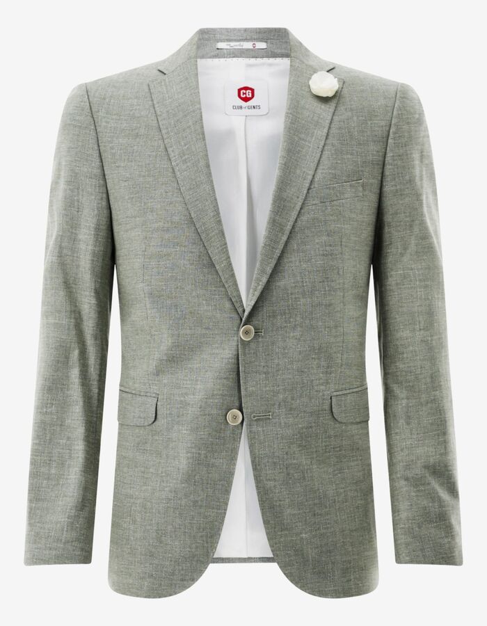 CG Paul slim fit kostuumvest met stretch – lichtgroen