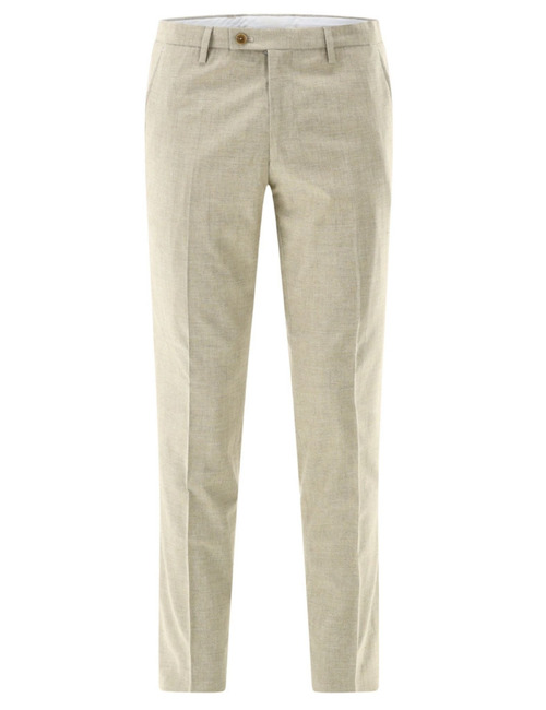 CG Paco slim fit kostuumbroek flatfront – beige