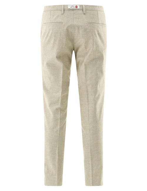 CG Paco slim fit kostuumbroek flatfront – beige