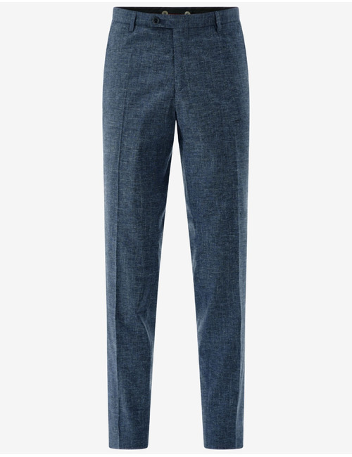 CG Paco slim fit kostuumbroek flatfront – blauw