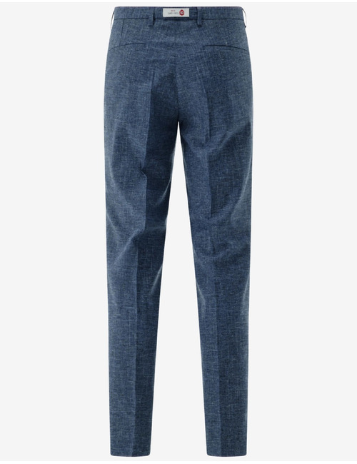 CG Paco slim fit kostuumbroek flatfront – blauw