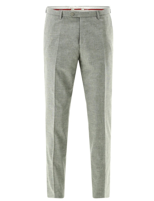 CG Paco slim fit kostuumbroek flatfront – lichtgroen
