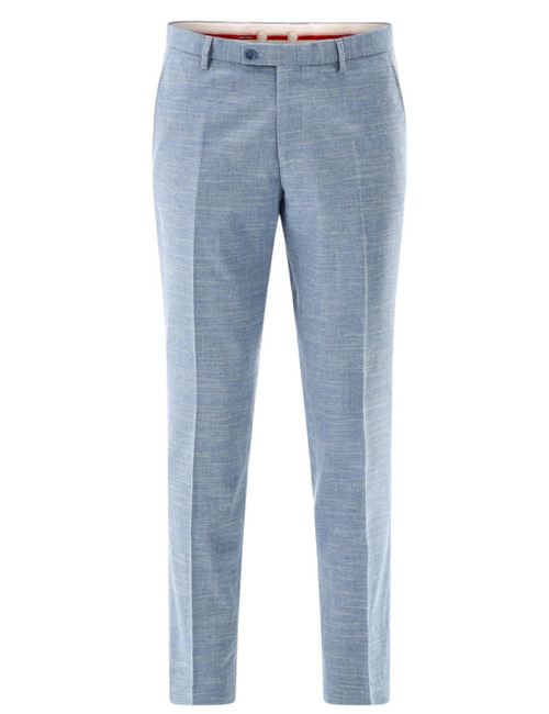 CG Paco slim fit kostuumbroek flatfront – lichtblauw