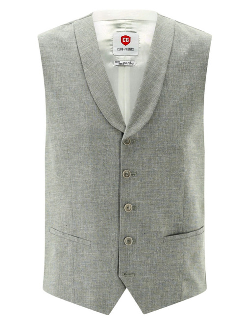 CG Paddy slim fit kostuumgilet met stretch – lichtgroen