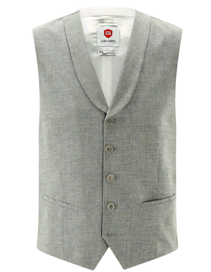 CG Paddy slim fit kostuumgilet met stretch – lichtgroen