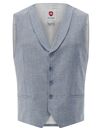 CG Paddy slim fit kostuumgilet met stretch – lichtblauw