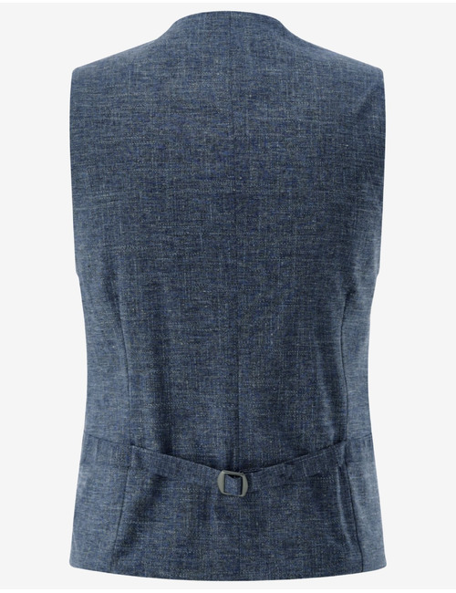 CG Paddy slim fit kostuumgilet met stretch – blauw