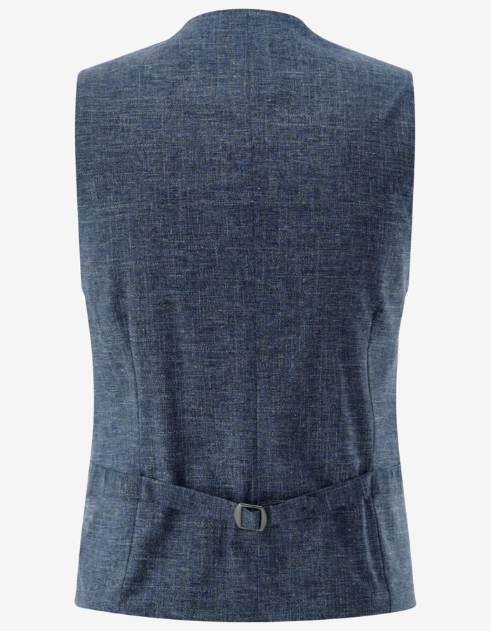 CG Paddy slim fit kostuumgilet met stretch – blauw