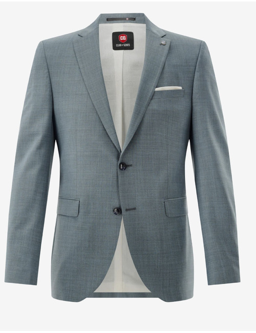 CG Caden slim fit kostuumvest met stretch – lichtblauw