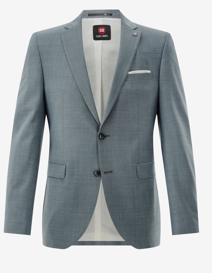 CG Caden slim fit kostuumvest met stretch – lichtblauw