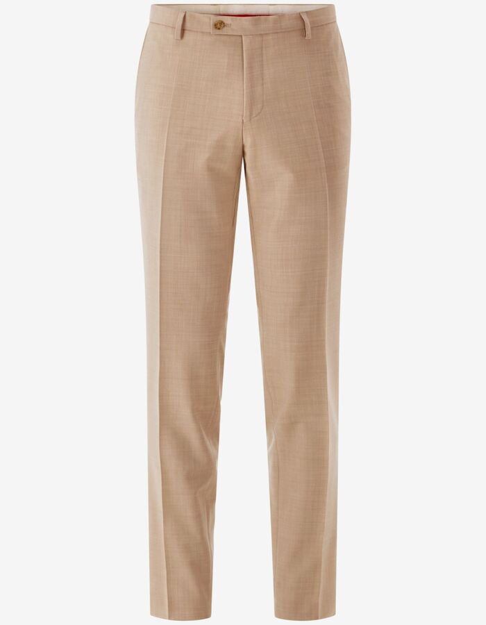 CG Cedric slim fit kostuumbroek met stretch – beige