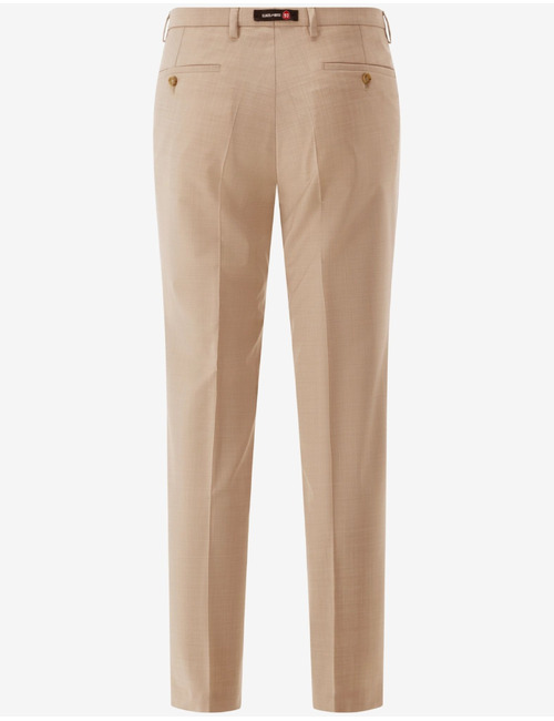 CG Cedric slim fit kostuumbroek met stretch – beige