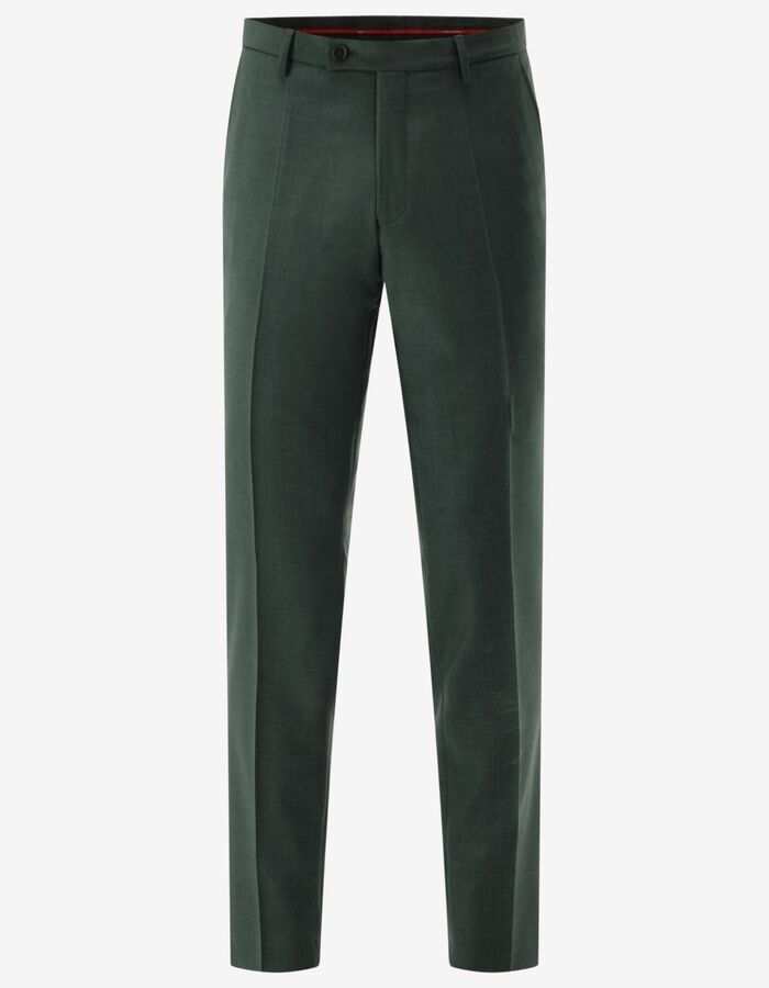CG Cedric slim fit kostuumbroek met stretch – donkergroen