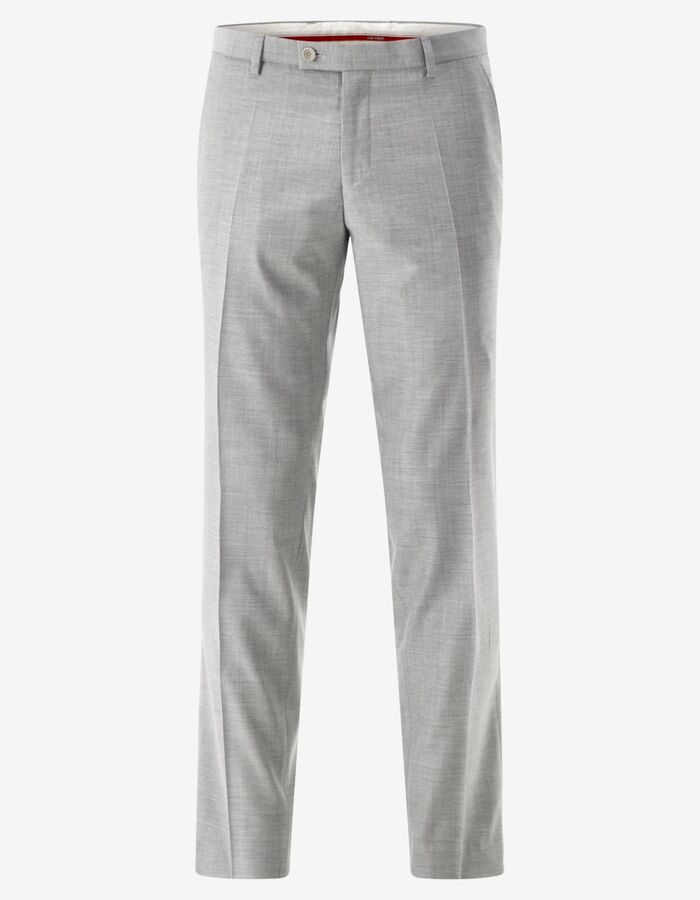CG Paco slim fit kostuumbroek flatfront – lichtgrijs