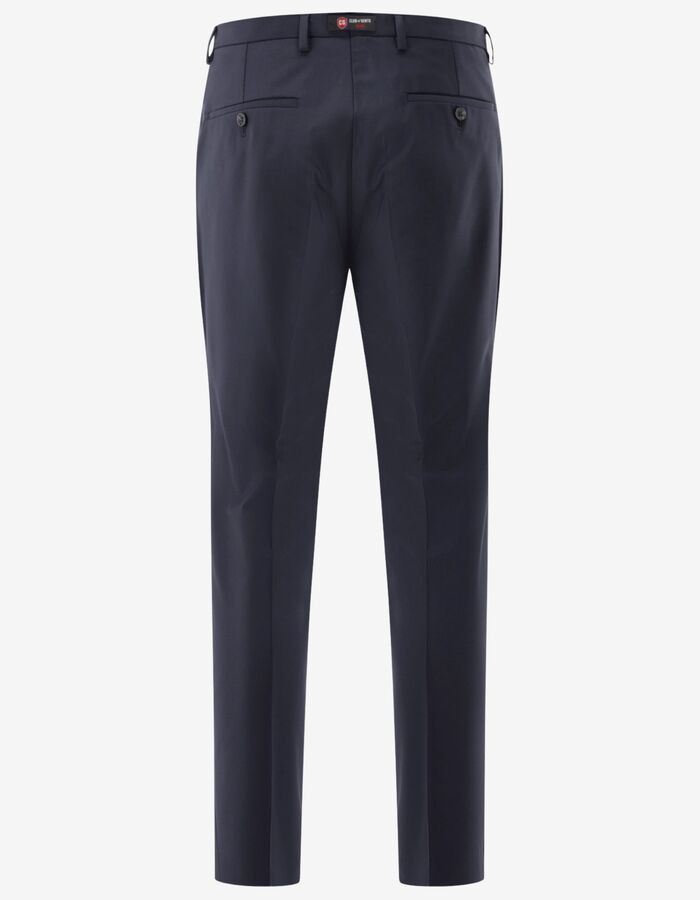 CG Cedric slim fit kostuumbroek met stretch – blauw