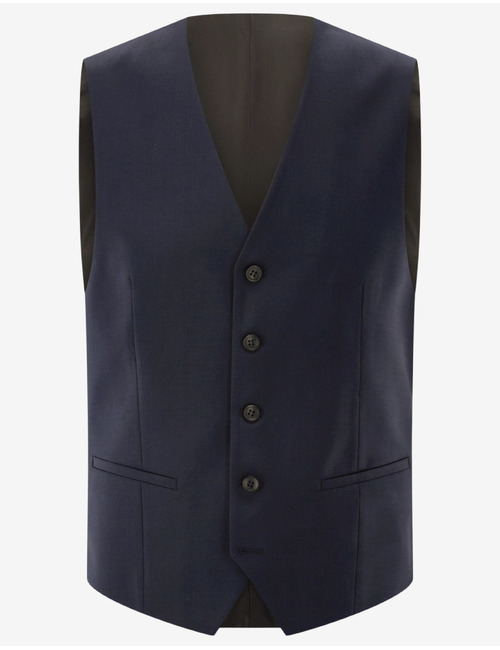 CG Carlton slim fit kostuumgilet met stretch – blauw