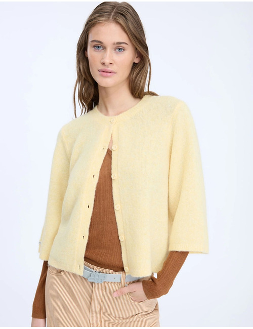 NABILLA - gebreide cardigan lemon