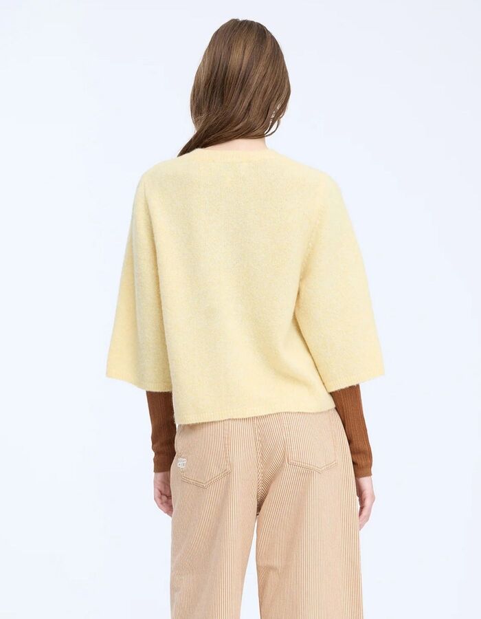 NABILLA - gebreide cardigan lemon