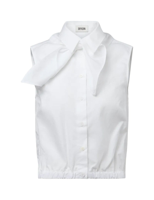 TIRIEL - Mouwloze cropped blouse van katoen