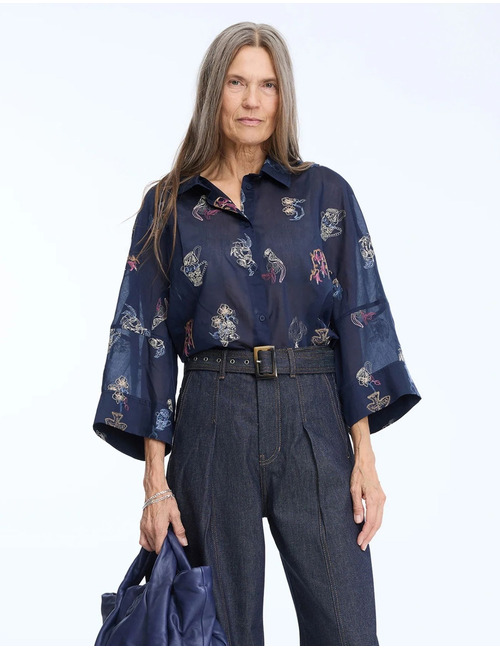NILSA - blouse navy