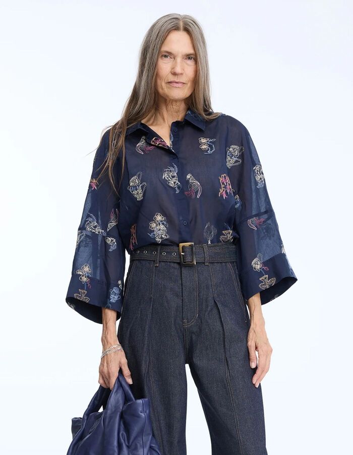 NILSA - blouse navy