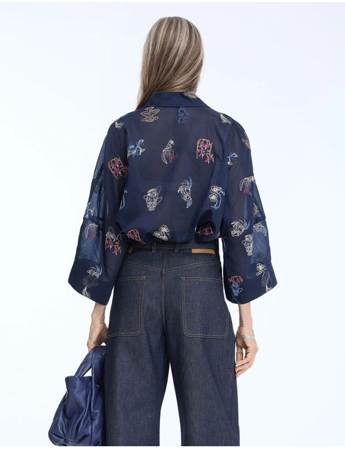 NILSA - blouse navy