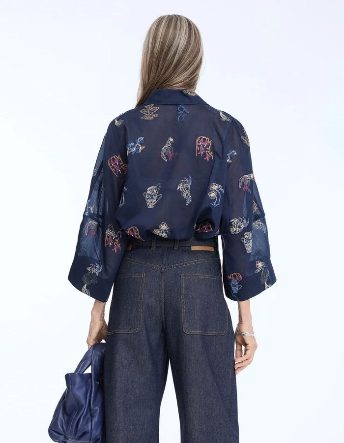 NILSA - blouse navy