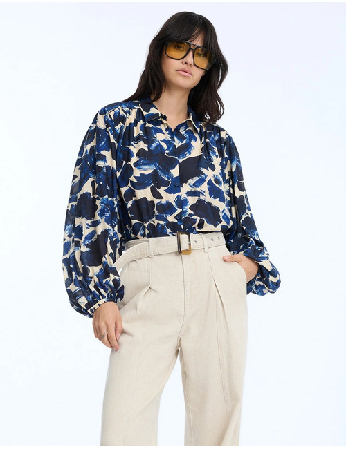 LYNX - blouse print indigo
