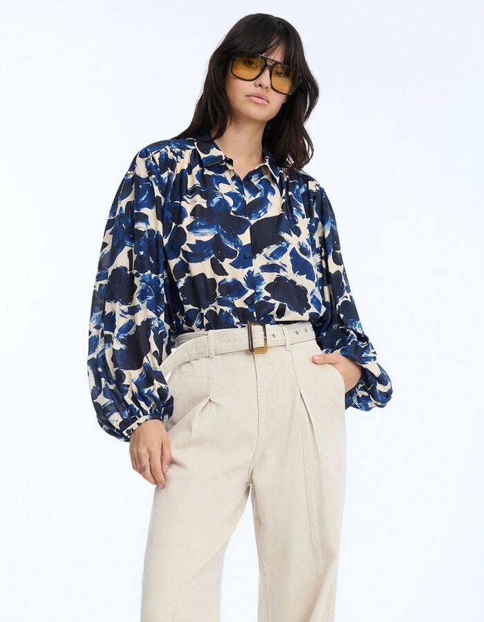 LYNX - blouse print indigo