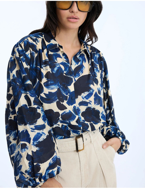 LYNX - blouse print indigo