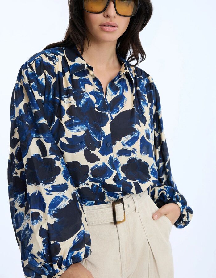 LYNX - blouse print indigo