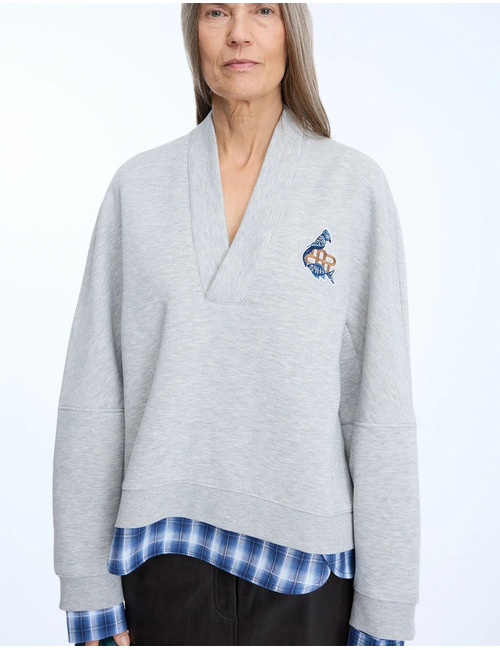 NASH - sweatshirt lichtgrijs