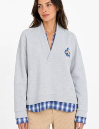 NASH - sweatshirt lichtgrijs