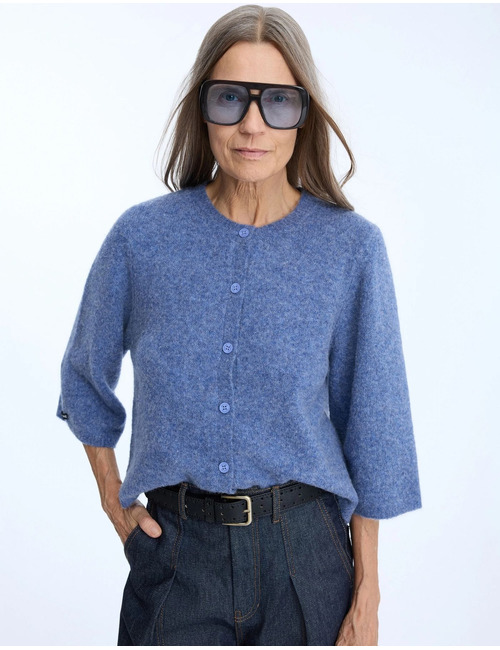 NABILLA - gebreide cardigan blauw