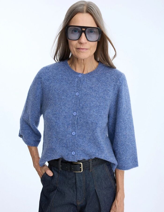 NABILLA - gebreide cardigan blauw
