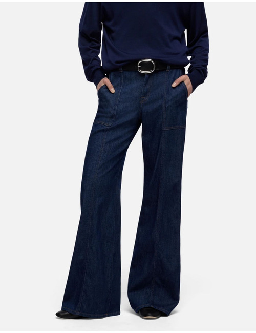 7 For All Mankind wijd donkere washing