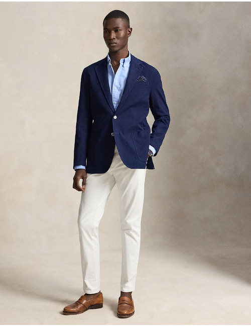 Custom fit oxford overhemd in blauw