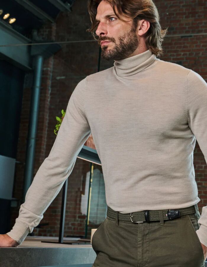Gevlochten riem in dusty olive