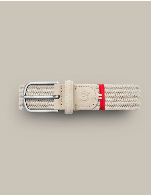 Gevlochten suède riem in lamb