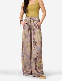 Piero Petal - Broek met wijde pasvorm en print