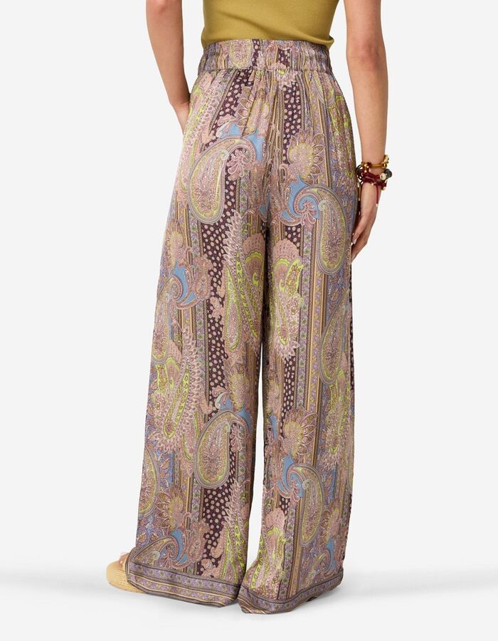 Piero Petal - Broek met wijde pasvorm en print