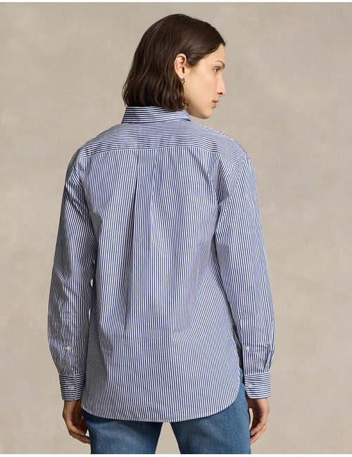 Gestreept katoenen hemd met relaxed fit