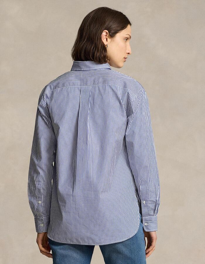 Gestreept katoenen hemd met relaxed fit