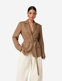 Janey - Blazer met ceintuur