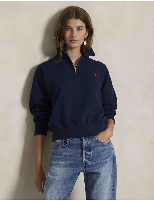 Fleece quarter zip pull