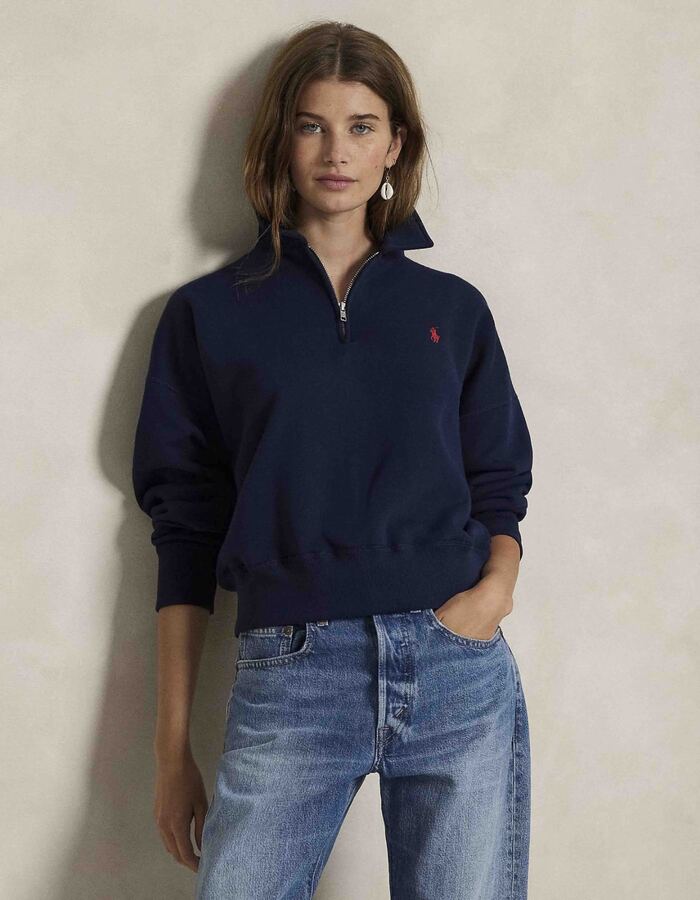 Fleece quarter zip pull