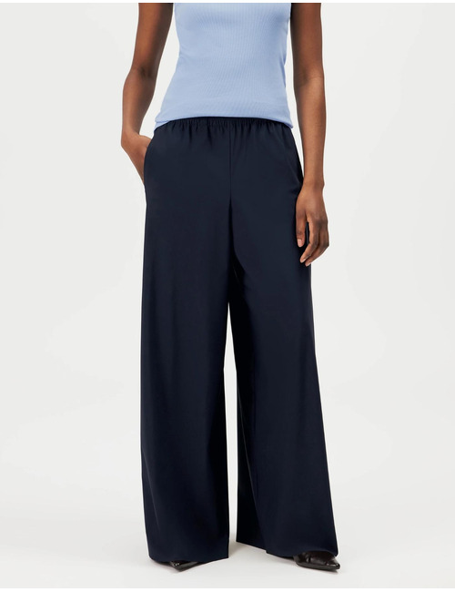 CEILING - Wijde jersey broek dark navy