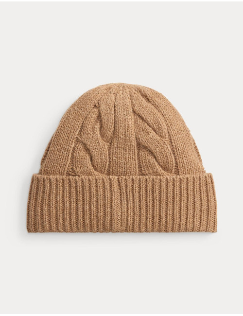 Bonnet Polo Bear en maille torsadée